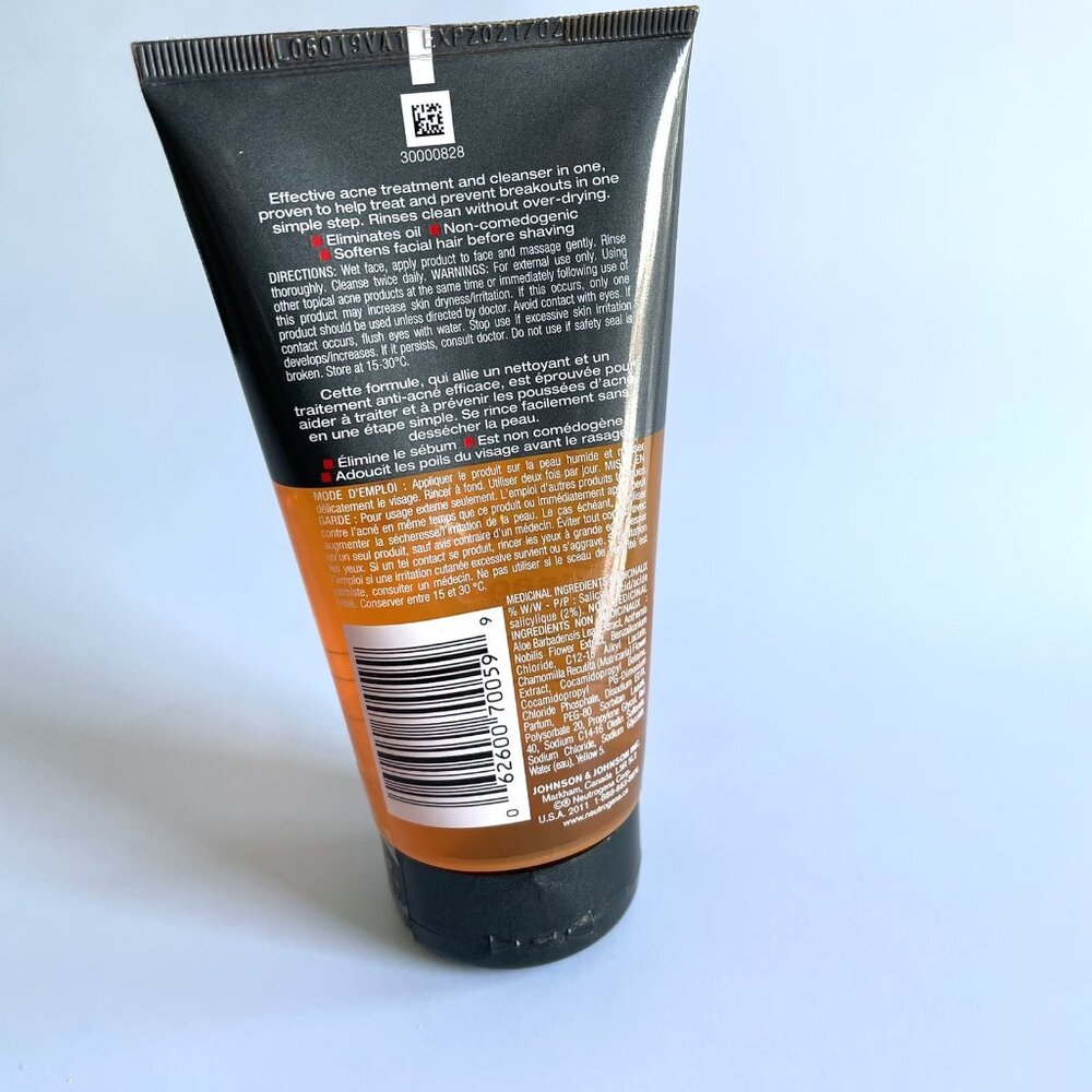 Neutrogena Men Skin Clearing Acne Wash Face Cleanser DISCONTINUED - Picture 3 of 4